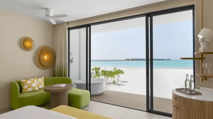 Beachfront Panoramic Room with open-air bath