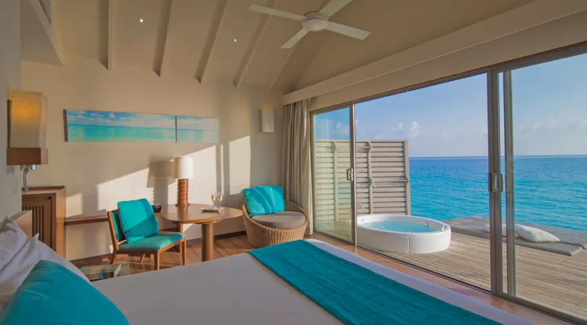 Sunset Overwater Villa with Swirlpool