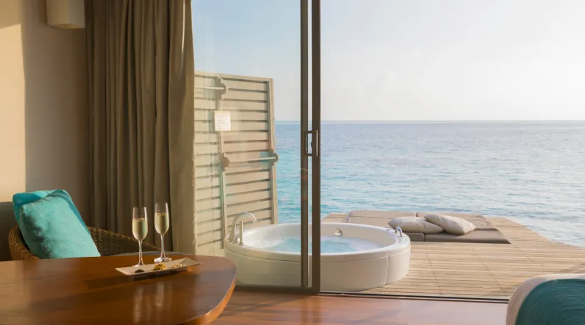 Sunset Overwater Villa with Swirlpool