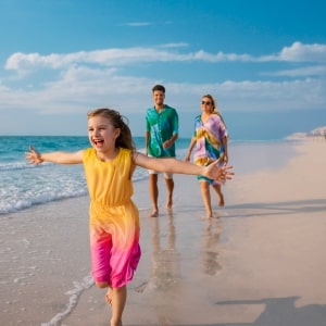 Family at the beach Abu Dhabi