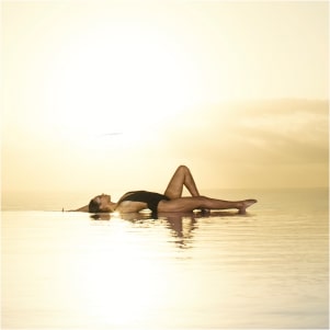 Woman relaxing in the Dominican Republic