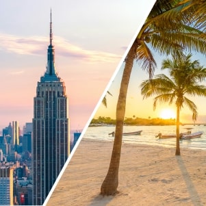 New York and Cancun