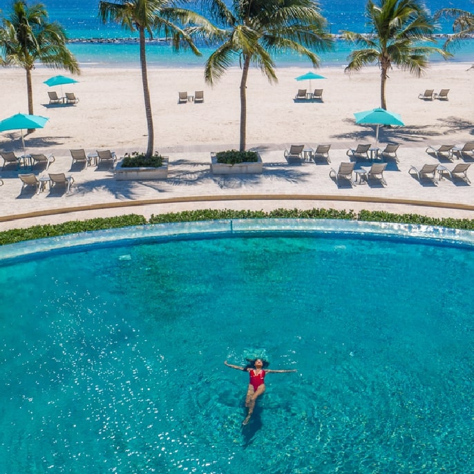 Barbados beach resort with swimming pool