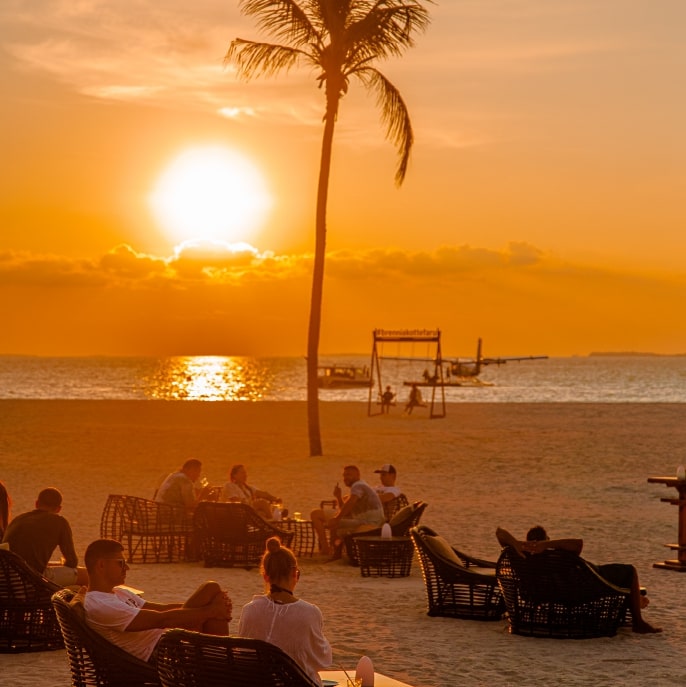 Sunset in the Maldives